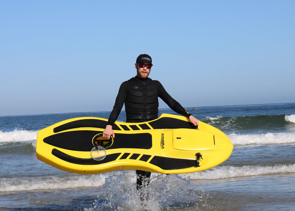 Kymera Body Board, Kymera Shark Tank, electric body board, electric water board, motorized body board.